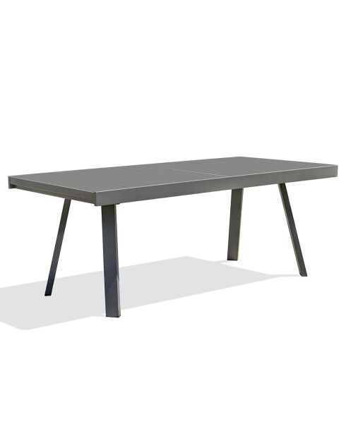 Tuintafel Stockholm in antracietgrijs uitschuifbaar aluminium - 200/300x96x76 cm