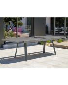 Tavolo da giardino Stockholm in alluminio allungabile grigio antracite - 200/300x96x76 cm