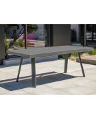 Tavolo da giardino Stockholm in alluminio allungabile grigio antracite - 200/300x96x76 cm