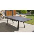 Tavolo da giardino Stockholm in alluminio allungabile grigio antracite - 200/300x96x76 cm