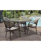 2 stapelbare braune Gartenstühle von Ushuaia-ft - 56x60x85 cm