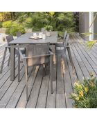 2 Chaises de jardin zahara-ft empilables taupe - 58x58x84 cm
