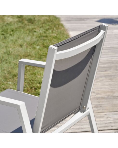 2 Fauteuils de jardin FLORIDE empilables blancs