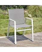 2 Fauteuils de jardin FLORIDE empilables blancs