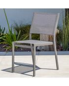 Gartenset Stockholm-TB225-ALU Tisch + 4 Stühle +2 Sessel Stockholm Anthrazitgrau