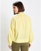 Chemise Col V en Coton Bio jaune