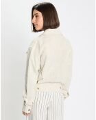 Veste en Lin mélangé Cropped gris clair