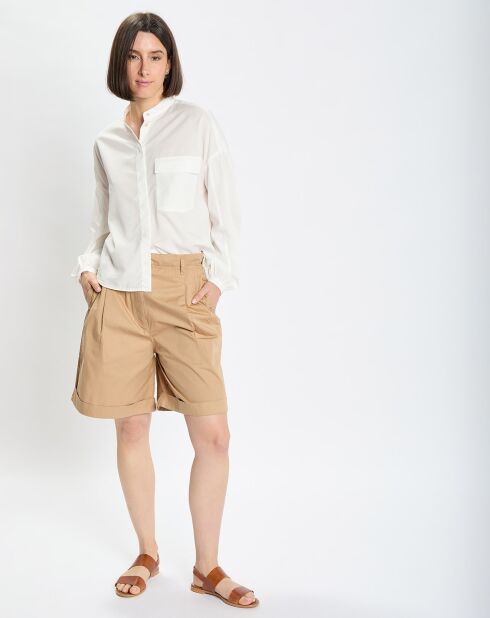 Short Paperbag pinces beige