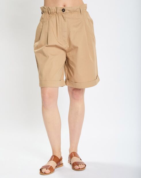 Short Paperbag pinces beige