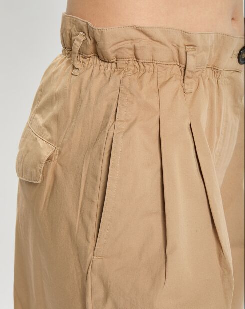Short Paperbag pinces beige