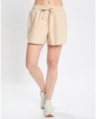 Short en Coton & Lin taille élastique boxe beige