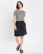 T-Shirt 100% Lin rayé marine/blanc