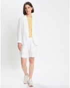 Blazer 100% Lin 1 bouton blanc