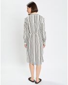 Robe fluide à rayures blanc/noir