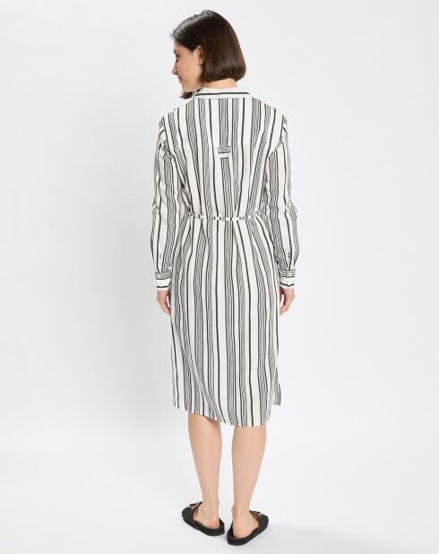Robe fluide à rayures blanc/noir