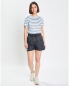 Short Matelassé bleu marine