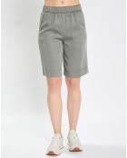 Bermuda fluide à Taille élastique kaki