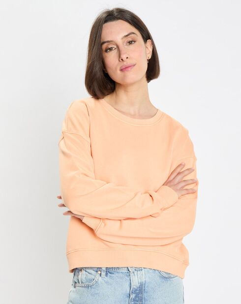 Sweat Crew Neck Coton Bio orange clair