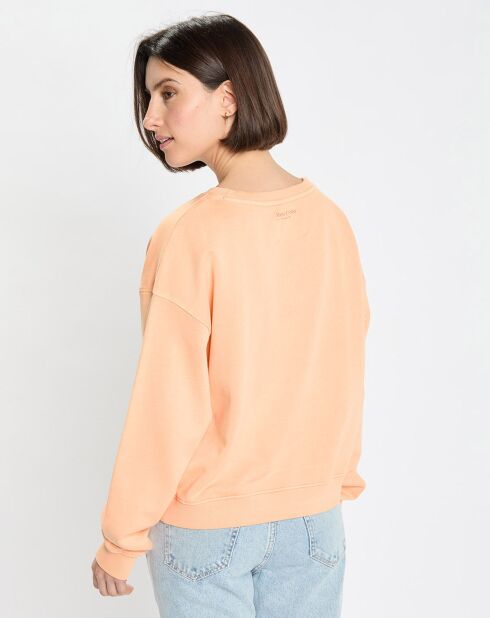 Sweat Crew Neck Coton Bio orange clair