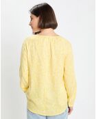 Chemise imprimé floral jaune