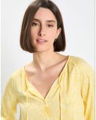 Chemise imprimé floral jaune