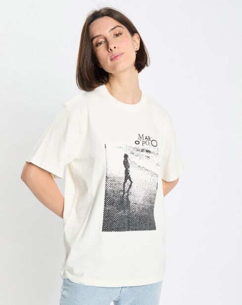 T-Shirt logo mop blanc