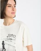 T-Shirt logo mop blanc