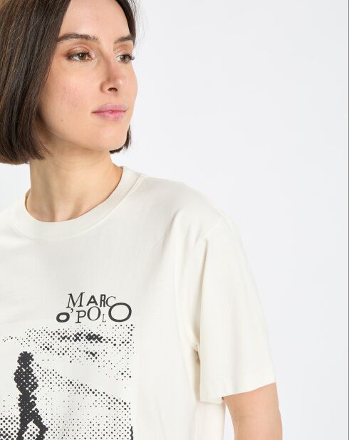 T-Shirt logo mop blanc