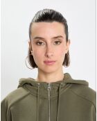 Sweat sans manches à capuche kaki