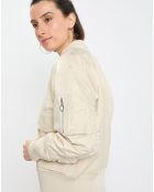 Blouson Patch Logo beige