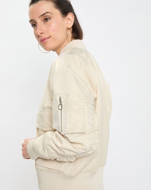 Blouson Patch Logo beige