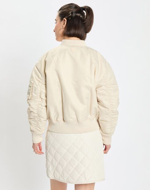 Blouson Patch Logo beige