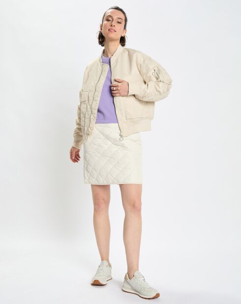 Blouson Patch Logo beige