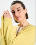 Gilet en Alpaga & Laine mélangés 3 Boutons jaune