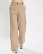 Pantalon flare beige