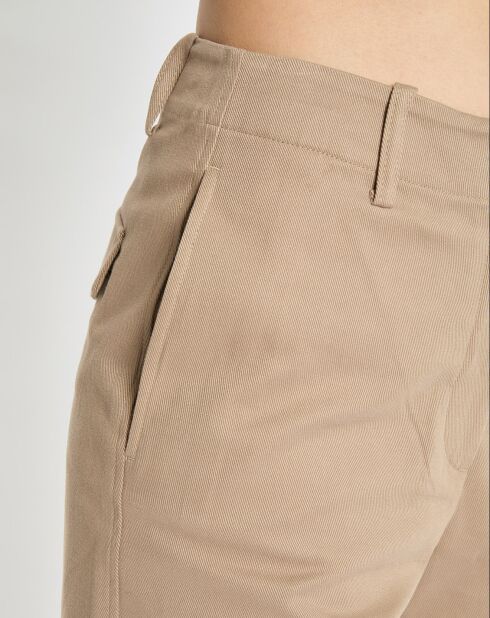 Pantalon flare beige