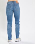 Jean droit en Coton extensible Alby bleu moyen