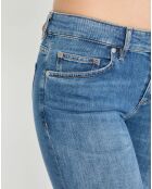 Jean droit en Coton extensible Alby bleu moyen