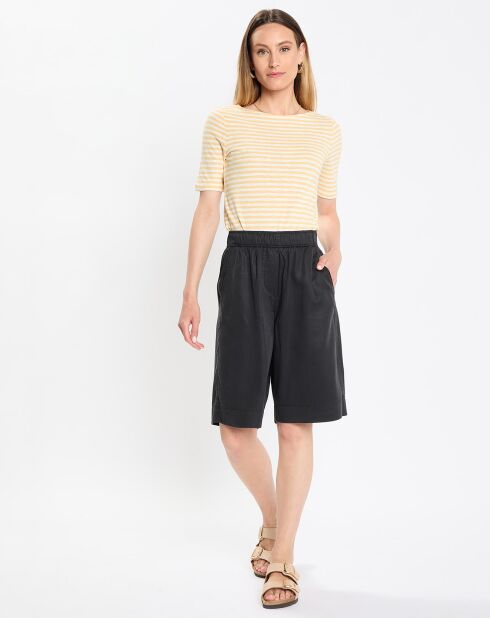 T-Shirt rayé jaune/blanc