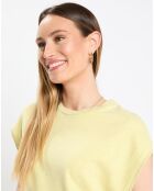 Sweat sans manches Oversize Coton Bio jaune