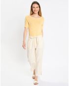 T-Shirt col bateau jaune