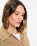 Robe Chemise en Coton & Lin Ceinture beige