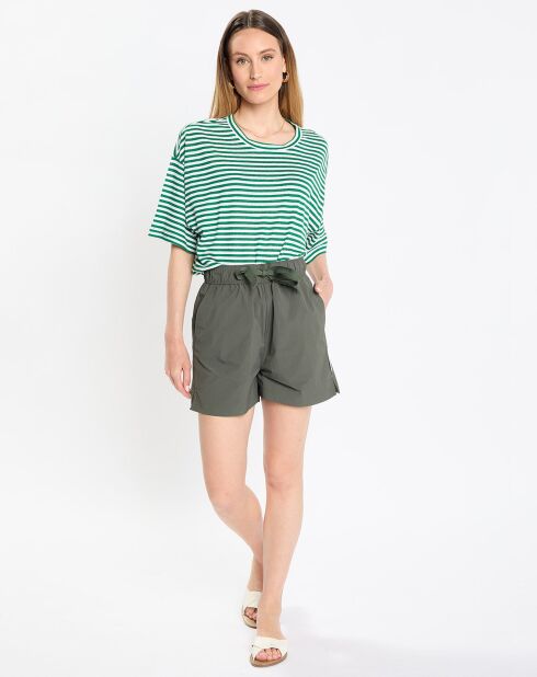 Pantaloncini elasticizzati color kaki Explorer