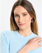 T-Shirt Col Rond Manches courtes Cot Flame bleu clair