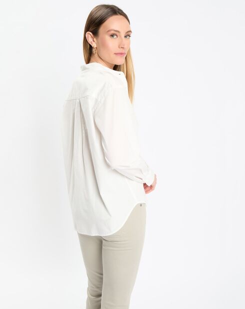 Chemise col mao blanche