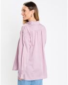 Blouse en Popeline col polo violet clair