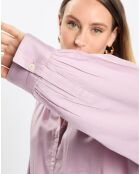 Blouse en Popeline col polo violet clair