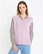 Pull sans manches en Laine mélangée  violet clair