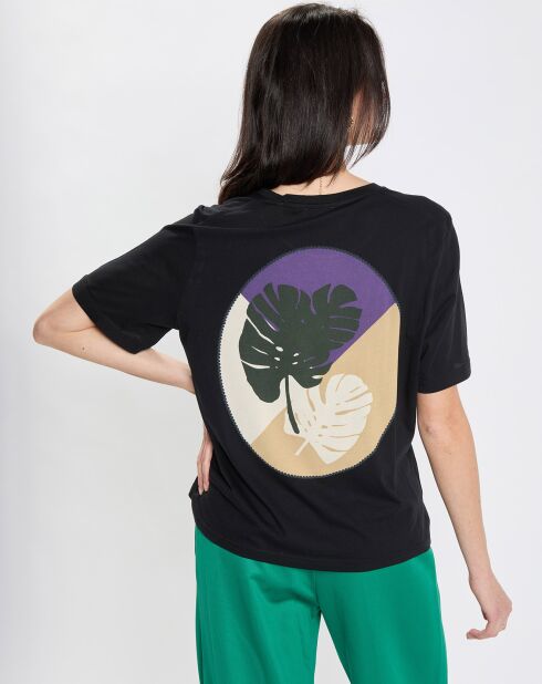 T-Shirt 100% Coton Bio imprimé nature noir