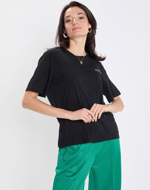 T-Shirt 100% Coton Bio imprimé nature noir